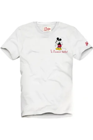 MC2 SAINT BARTH Koszulki, Mężczyzna, Biały, M, Klasyczny T-shirt Mickey