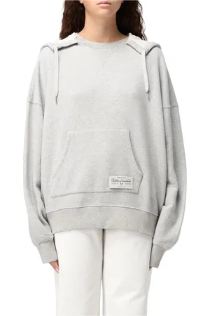 Golden Goose Bluzy, Kobieta, Szary, S, Szara Oversized Hoodie Sweatshirt