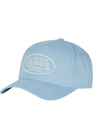 Von Dutch Akcesoria, Mężczyzna, Niebieski, ONE SIZE, Niebieski Bawełniany Czapka Akcesoria