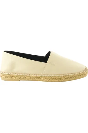 Saint Laurent Buty, Mężczyzna, Beżowy, 45 EU, Beżowe Espadryle z Gabardyny Wiosna-Lato 2025