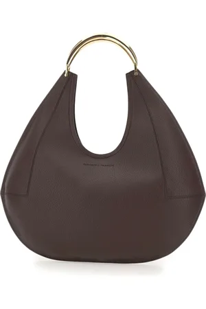 Elisabetta Franchi Torebki, Kobieta, brązowy, ONE SIZE, Brązowa torba hobo z wegańskiej skóry
