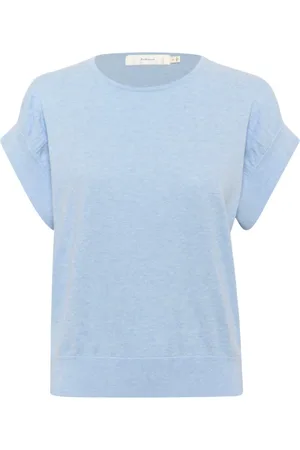 INWEAR Koszulki, Kobieta, Niebieski, XL, Miękki Bawełniany Top Windsurfer Melange