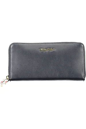 Tommy Hilfiger Akcesoria, Kobieta, Niebieski, ONE SIZE, Niebieski portfel damski z 5 przegródkami