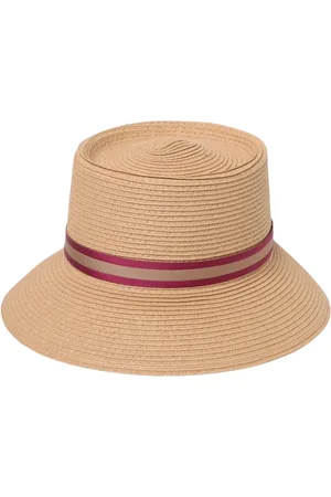 Borsalino Akcesoria, Kobieta, Beżowy, ONE SIZE, Cyclamen słomkowy kapelusz z wstążką