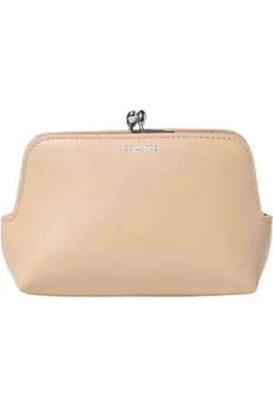 Jil Sander Torebki, Kobieta, Beżowy, ONE SIZE, Elegancka Skórzana Torebka Clutch
