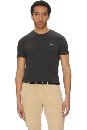 Tommy Hilfiger Koszulki, Mężczyzna, Czarny, M, Bawełna, Czarna Koszulka z Okrągłym Dekoltem