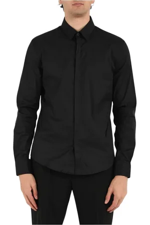 Patrizia Pepe Koszule, Mężczyzna, Czarny, L, Koszula z popeliny slim fit