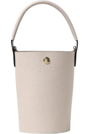 Longchamp Torebki, Kobieta, Beżowy, ONE SIZE, Ziarnista Skórzana Mini Torba Wiaderko