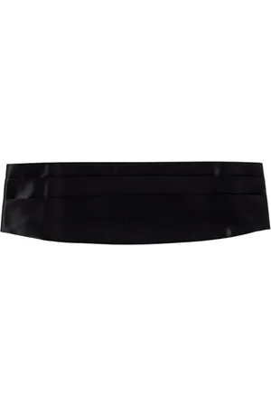 Emporio Armani Akcesoria, Mężczyzna, Czarny, M, Czarny Jedwabny Kummerbund Pasek