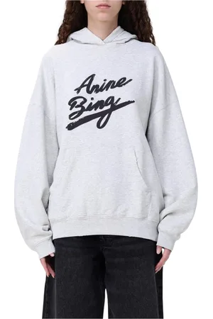 ANINE BING Bluzy, Kobieta, Szary, M, Szara Bluza z Kapturem Oversize