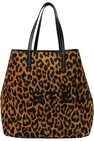Stella McCartney Torebki, Kobieta, brązowy, ONE SIZE, Leopard Print Tote Bag