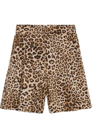 A PAPER KID Szorty, Mężczyzna, brązowy, XL, Bawełna, Animal Print Bermuda Shorts