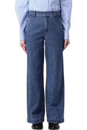 Max Mara Jeansy, Kobieta, Niebieski, XS, Stylowe Niebieskie Jeansyy Wide Leg