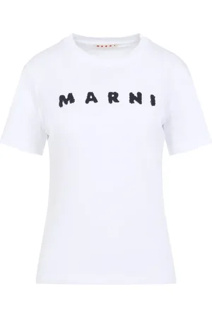Marni Koszulki, Kobieta, Biały, 2XS, Biała Koszulka Stylowy Design