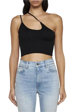AMIRI Koszulki, Kobieta, Czarny, L, Czarny Sweter Crop Top