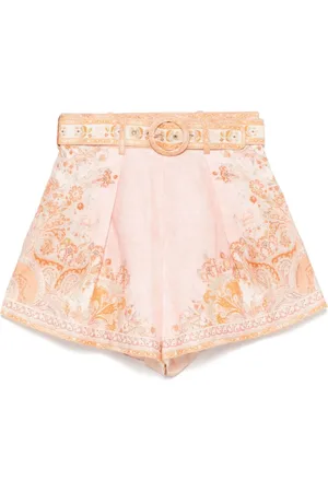 ZIMMERMANN Szorty, Kobieta, Beżowy, S, Rosa E Arancio Bermuda Shorts
