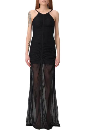 Diesel Sukienki, Kobieta, Czarny, S, Elegancka Czarna Sukienka Maxi