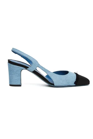 ROBERTO FESTA Buty, Kobieta, Niebieski, 36 EU, Jeansyowa tkanina czarny slingback Ficus