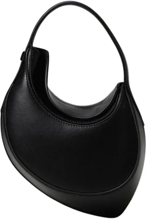 MUGLER Torebki, Kobieta, Czarny, ONE SIZE, Czarna skórzana torba na ramię