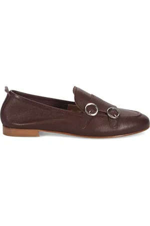 SANGIORGIO Buty, Kobieta, brązowy, 37 EU, Brązowy skórzany mokasyn
