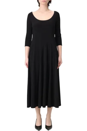 Norma Kamali Sukienki, Kobieta, Czarny, XS, Spandex, Czarna Sukienka A-Linii Midi