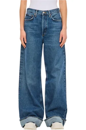 AGOLDE Jeansy, Kobieta, Niebieski, W25, Vintage Wide Leg Jeansy