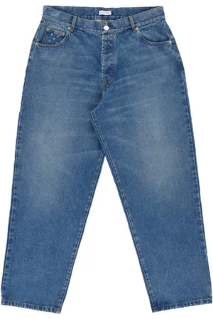 Pop Trading Company Jeansy, Mężczyzna, Niebieski, M, Bawełna, Niebieskie Wyprane Jeansyy Arch Pant