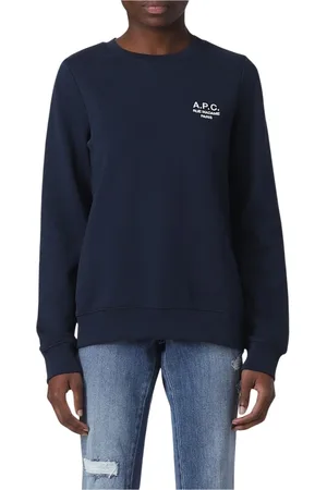 A.P.C. Bluzy, Kobieta, Niebieski, M, Granatowy Sweter Luźny Krój