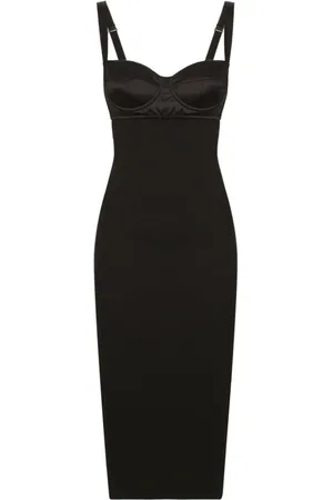 Dolce & Gabbana Sukienki, Kobieta, Czarny, L, Czarna Sukienka w Stylu Bustiera