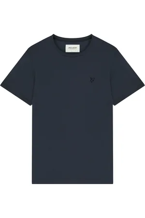 Lyle & Scott Koszulki, Mężczyzna, Niebieski, S, Tonal Eagle Bawełniana Koszulka