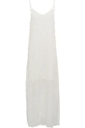 Karen by Simonsen Sukienki, Kobieta, Biały, 3XL, Poliester, Elegancka Biała Sukienka