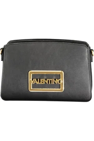 Valentino by Mario Valentino Torebki, Kobieta, Czarny, ONE SIZE, Len, Czarna torba na ramię z odpinanym paskiem