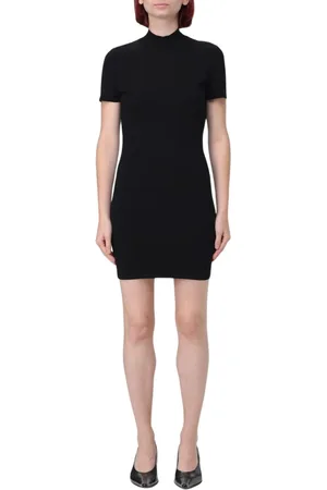 Alexander Wang Sukienki, Kobieta, Czarny, S, Elegancka Czarna Sukienka Mini z Marszczeniami