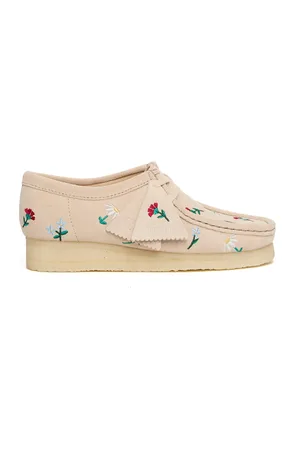 Clarks Buty, Kobieta, Beżowy, 39 EU, Zamsz, Beżowe Wallabee Zamszowe Buty