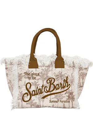 MC2 SAINT BARTH Torebki, Kobieta, brązowy, ONE SIZE, Plażowa Mała Torba z Kanwy
