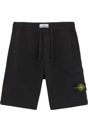 Stone Island Szorty, Mężczyzna, Czarny, W29, Cargo Bermuda Shorts z Wiązanym Pasem