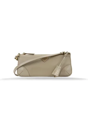 Prada Torebki, Kobieta, Beżowy, ONE SIZE, Damska Torba na Ramię Zamek Stylowa