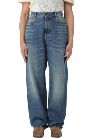 Golden Goose Jeansy, Kobieta, Niebieski, W28, Denim, Nowoczesne Wide Leg Jeansyy dla Kobiet