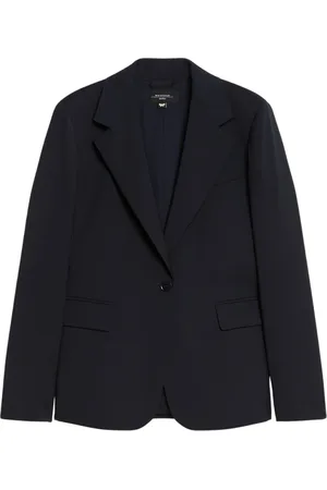 Max Mara Kurtki, Kobieta, Niebieski, L, Klasyczna marynarka o kobiecej sylwetce