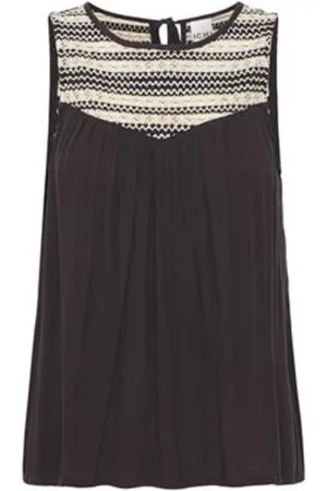 Ichi Koszulki, Kobieta, brązowy, 3XL, Haftowany Bezrękawnik