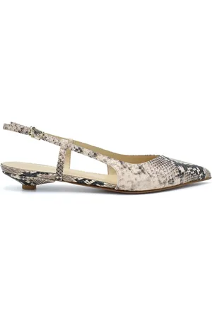 SERGIO LEVANTESI Buty, Kobieta, Szary, 36 EU, Slingback Flats z Wężową Skórą
