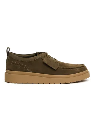 Clarks Buty, Mężczyzna, Zielony, 41 EU, Zamsz, Zielone zamszowe buty sznurowane