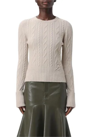 BLUMARINE Swetry, Kobieta, Żółty, L, Kaszmrowy Sweter w Kolorze Masła