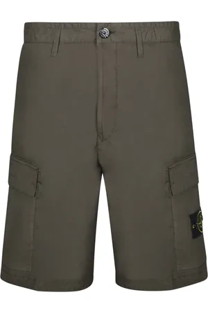 Stone Island Szorty, Mężczyzna, Zielony, W30, Wojskowozielone Cargo Bermuda Shorts