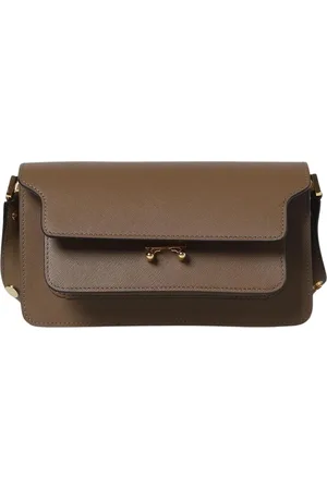 Marni Torebki, Kobieta, Zielony, ONE SIZE, Elegancka Torba na Ramię z Zamykaniem na Magnes