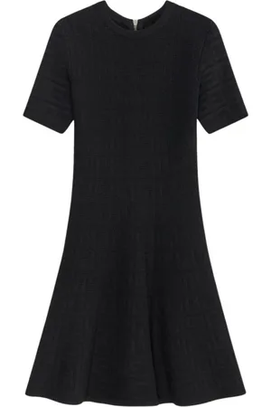 Givenchy Sukienki, Kobieta, Czarny, M, Sukienka A-linii z Geometrycznym Wzorem