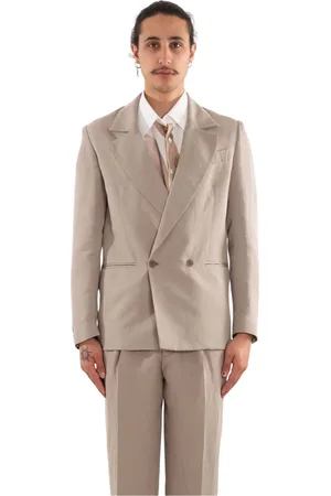 COSTUMEIN Kurtki, Mężczyzna, Beżowy, S, Marynarka lniana w stylu Y11702
