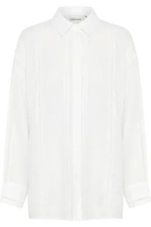 Karen by Simonsen Bluzki, Kobieta, Biały, L, Oversized Shirt Blouse Bright
