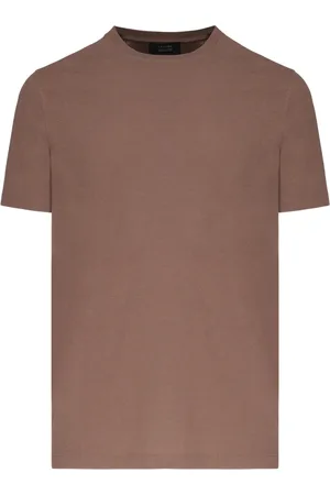 ZANONE Koszulki, Mężczyzna, brązowy, L, Stylowe T-shirty i Pola