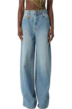 ZIMMERMANN Jeansy, Kobieta, Niebieski, W26, Klasyczne Niebieskie Spodnie Wide Leg
